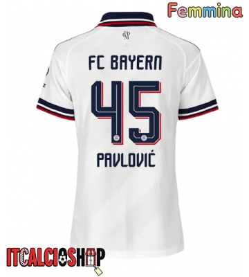 Bayern Munich Aleksandar Pavlovic #45 Seconda Maglia Femmina 2026-27 Manica Corta